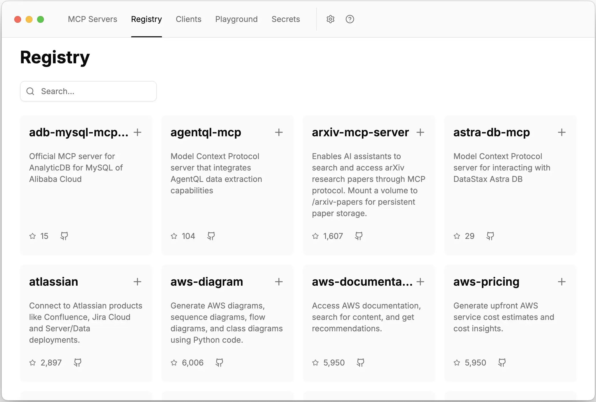 ToolHive Registry Page